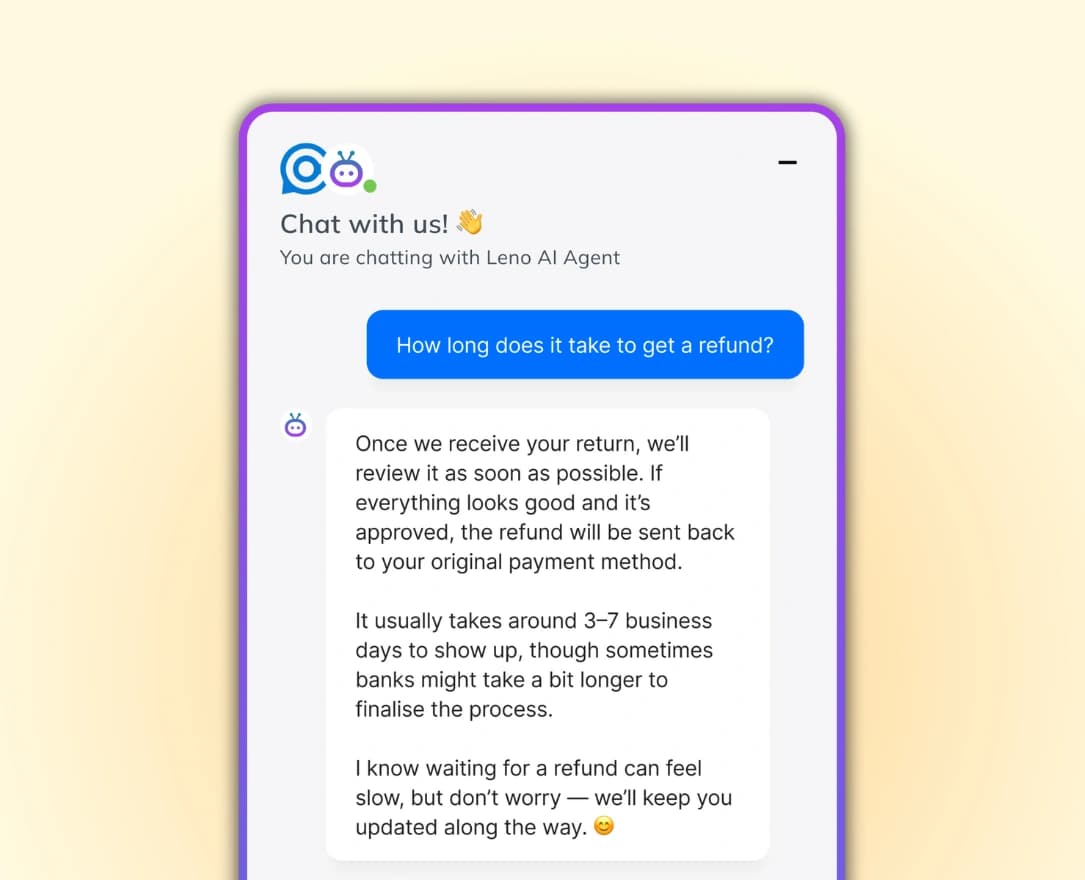 LenoChat AI customer support platform interface