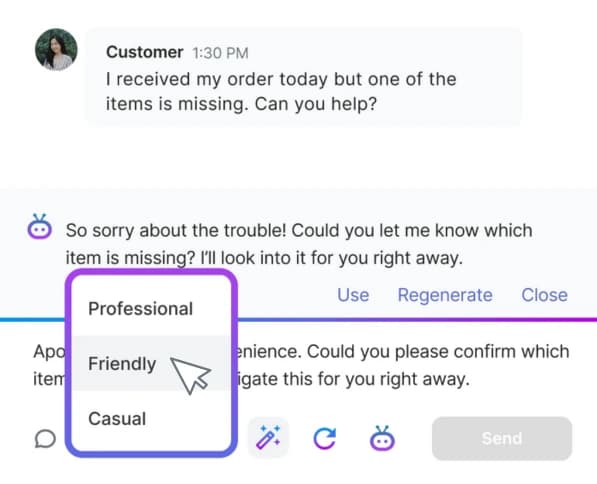 LenoChat dashboard displaying real-time chat analytics and performance metrics